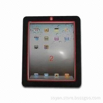 Silicone Case for Apple's iPad 2, Available in Various Colors, Waterproof and Durable